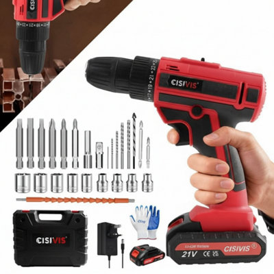 21V Cordless Electric Screwdriver & Drill Driver Kit from B&Q