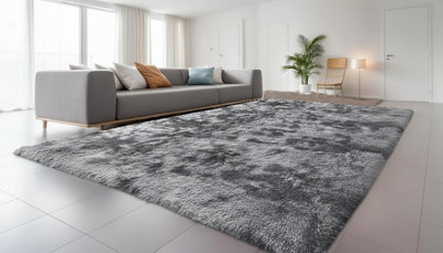 Large Shaggy Rug And Thick Pile Carpet For Living Room And Bedroom from B&Q