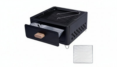 Tabletop Folding Charcoal Bbq Grill   Portable Outdoor Travel Picnic Barbecue from B&Q