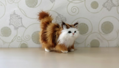 Realistic Plush Cat Stuffed Toy from B&Q