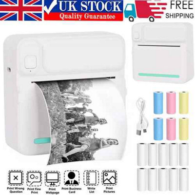 Mini Thermal Printer  Portable Bluetooth Printer For Phone Photos And Labels from B&Q
