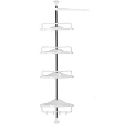 4-Tier Telescopic Bathroom Corner Shelf Shower Storage from B&Q
