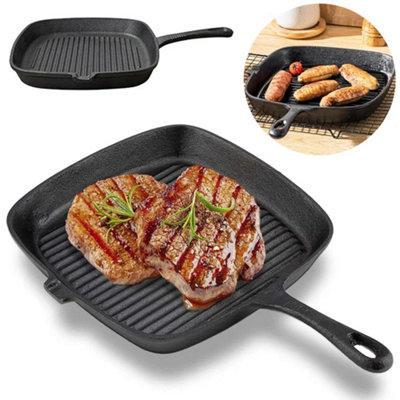Cast Iron Non-Stick Grill Frying Pan