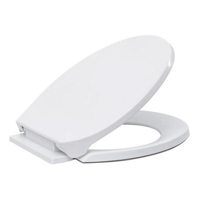 Luxury Bathroom Toilet Seat Soft Close White Heavy Duty Anti Slam Wc Seat from B&Q