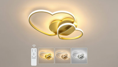 48W Led Heart Shaped Ceiling Chandelier  Dimmable With Remote from B&Q