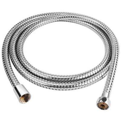  - Chrome Stainless Steel Flexible Shower Head Hose 2 Meter