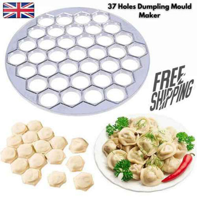 37 Holes Dumpling Mould Maker Aluminum Ravioli Pelmeni Kitchen Tool Set from B&Q