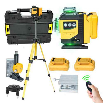 4D 16 Line Green Laser Level 360 Self Leveling Rotary Measuring Tool from B&Q