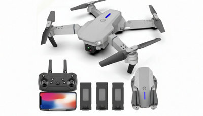 Foldable 4K Hd Dual-Camera Drone With Wifi Fpv And 3 Batteries from B&Q