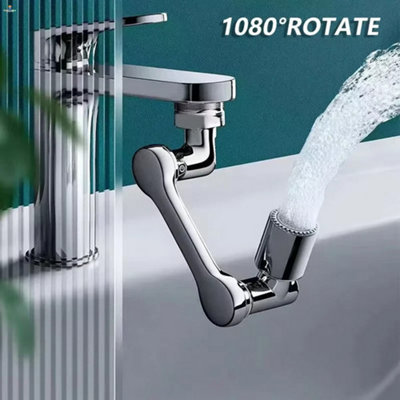 Universal 1080 Degree Swivel Extension Faucet Aerator With Rotating Robotic Arm Tap Extender from B&Q
