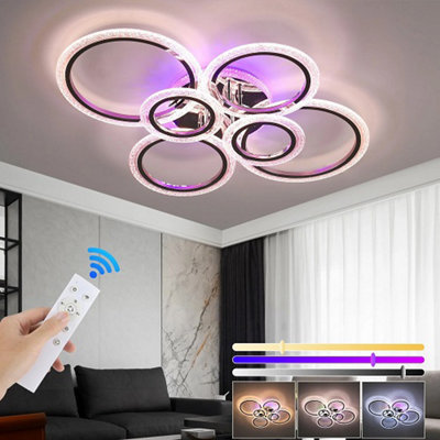 Led Ceiling Light Rgb 3 Color Stepless Dimming With Remote Control