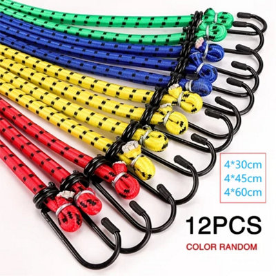 12 Pack Bungee Cords With Hooks from B&Q