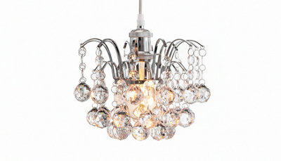 Modern Chandelier Ceiling Light Shades Acrylic Crystal Pendant Lampshade from B&Q