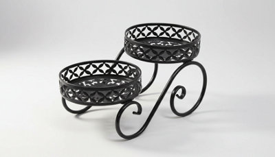  - 2 Tier Plant Stand Flower Pot Rack Shelf For Indoor And Outdoor