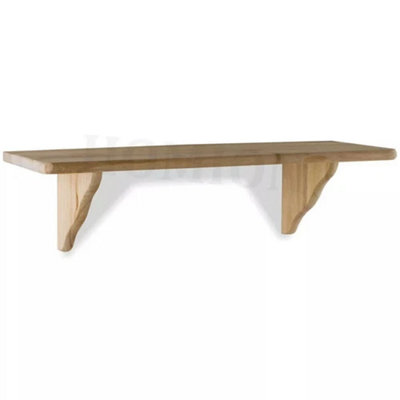 Floating Wall Shelf 3Ft Wooden Display Storage For Home Office Kitchen from B&Q