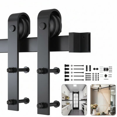 6Ft Sliding Wooden Barn Door Track Hardware Kit