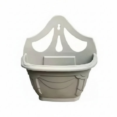 31Cm Venetian Wall Fence Planter Plastic Flower Pot For Home Garden Taupe from B&Q