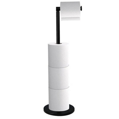 Free-Standing Toilet Paper Holder Stand For 5 Rolls (No Drill)