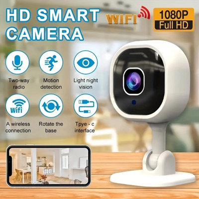 1080P Hd Mini Wifi Indoor Security Camera With Night Vision