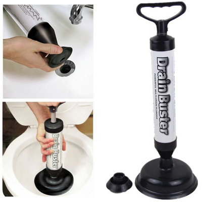  - Toilet And Sink Drain Unblocker Plunger Heavy Duty Vacuum Drain Buster