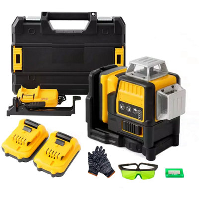 2 Batteries 360 Degree Laser Level With Charger  Vertical And Horizontal Lasers from B&Q