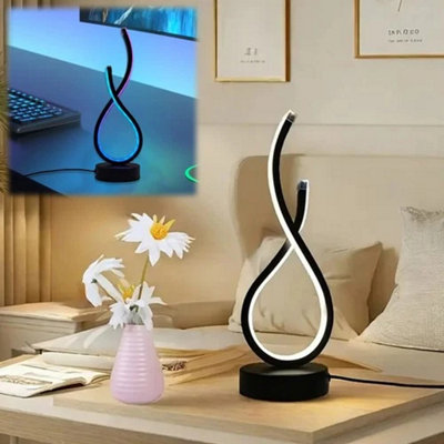 Bedside Led Table Lamp Modern Dimmable Desk Nightstand Usb Lightbar from B&Q