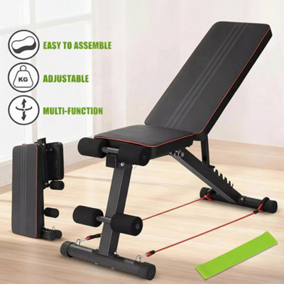 Foldable Adjustable Weight Bench Incline Strength Training Workout Bench from B&Q
