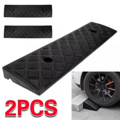 2X 50Cm Heavy Duty Rubber Kerb Ramps For Vehicles And Wheelchairs from B&Q