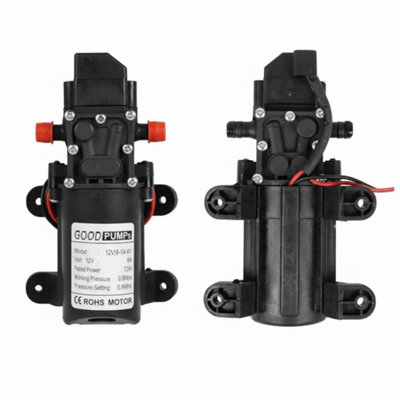 12V Self Priming Diaphragm Water Pump 130 Psi 6L Min Flow 70W For Rv Caravan And Boat from B&Q