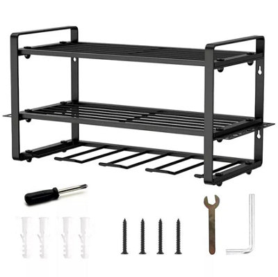  - Heavy Duty Wall Mounted Power Tool Organizer  Drill Holder Storage Rack