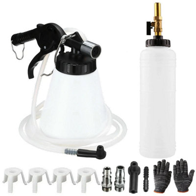 1L Pneumatic Brake  Clutch Bleeder Kit  Vacuum Pump Fluid Extraction Tool With Bottle from B&Q