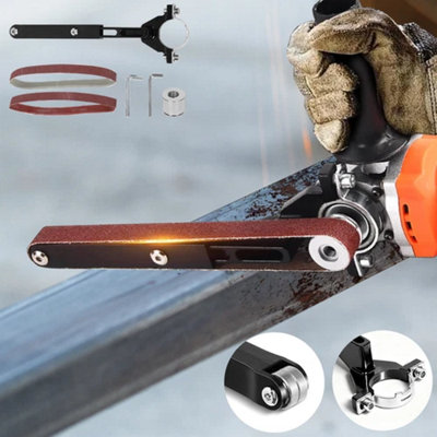 Mini Belt Sander Attachment For 125mm Angle Grinder Polishing Grinding Tool from B&Q