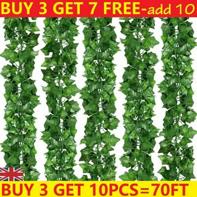 7Ft Artificial Ivy Garland Hanging Trailing Vine With Lifelike Leaves from B&Q