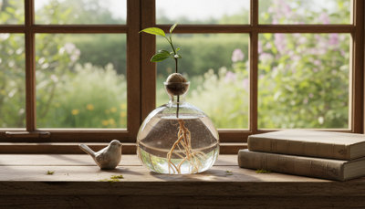  - Transparent Avocado Plant Terrarium Propagation Station Glass Planter Home Decor