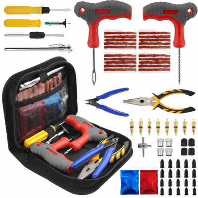 Tyre Puncture Repair Kit For Car Motorcycle Van Tubeless Tires