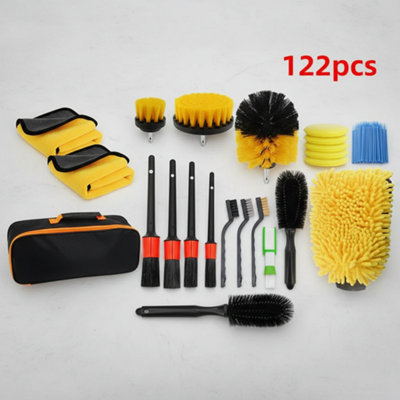  - 122Pcs Car Detailing Brush Set Interior Wheel Cleaning Kit