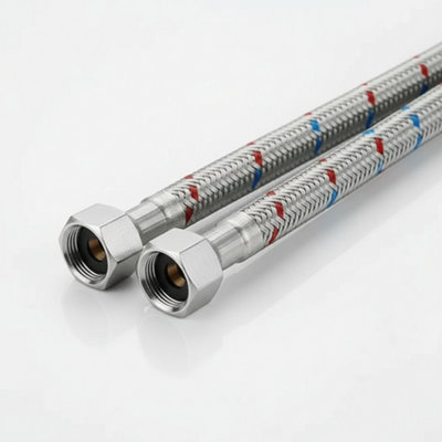 300mm M10 Flexible Basin Tap Connector Hose Pipes  Stainless Steel Braided Flexi Tails For Monobloc Mixer Taps from B&Q