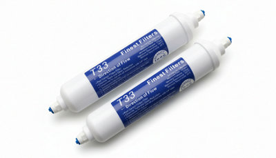 2 X Replacement Undersink T33 Water Filter Cartridges Inline from B&Q