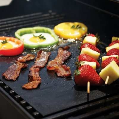 5 Pack Bbq Grill Mat Non Stick Reusable Baking Mats For Outdoor Cooking Sheets from B&Q