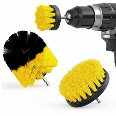  - 3X Drill Cleaning Brush Set Power Attachment For Grout Tile And Home Car Cleaning