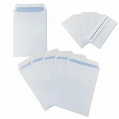 White Paper Envelopes A5 C5 229X162mm 50 Pieces Plain Self Sealing Office from B&Q