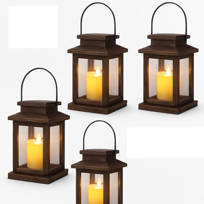 4Pcs Solar Powered Led Lantern Lights from B&Q
