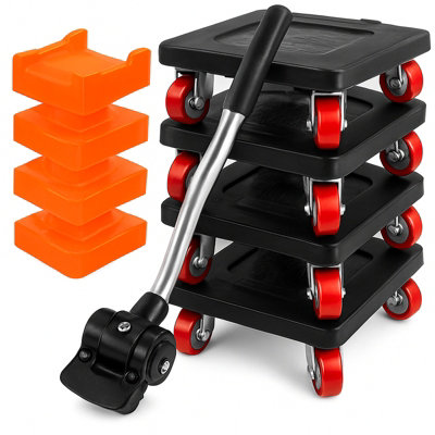  - 4Pcs Heavy Duty Furniture Moving Wheels Set