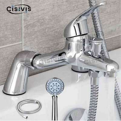  - Luxury Chrome Bath Shower Mixer Tap With Handheld Shower Set