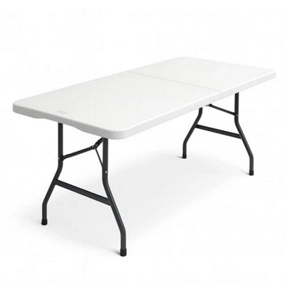 6Ft Folding Trestle Table White Party Picnic from B&Q