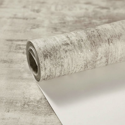 Neutral Cream Distressed Stone Wallpaper from B&Q