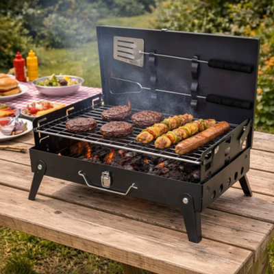  - Portable Folding Charcoal Bbq Grill With Accessories