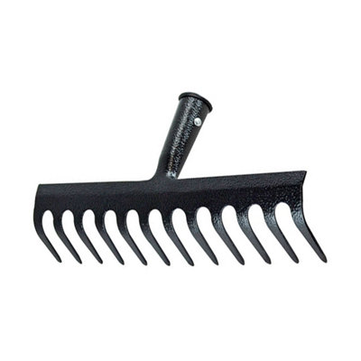12 Tooth Carbon Steel Replacement Soil Rake Heavy Duty
