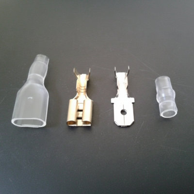 6.3mm Motorcycle Spade Terminal Connector Set Non Insulated 40 Pieces from B&Q