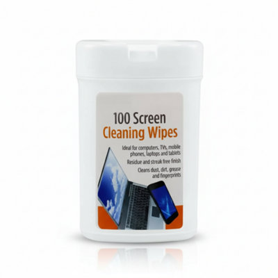 Screen Cleaning Wet Wipes 100 Pack For Laptop Tv Monitor And Computer from B&Q